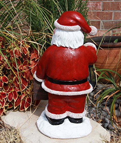 image for Atlantic Collectibles Merry Christmas Santa Claus Decorative Statue W/