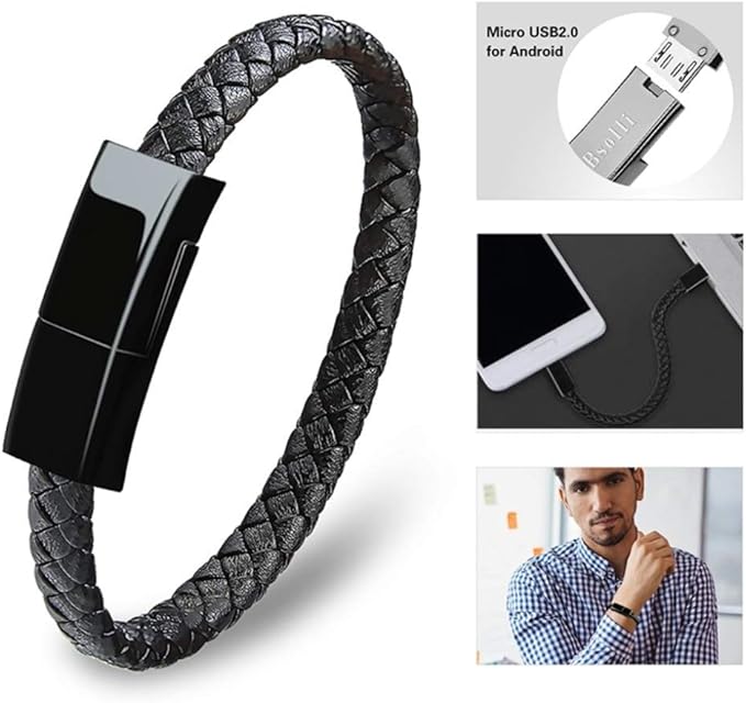 Correa de Carga para Hombre, portátil, Micro Piel, Cargador ...