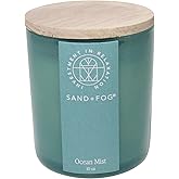 Sand + Fog Scented Candle - Ocean Mist – Additional Scents and Sizes – 100% Cotton Lead-Free Wick - Luxury Air Freshening Jar Candles - Perfect Home Decor – 10oz
