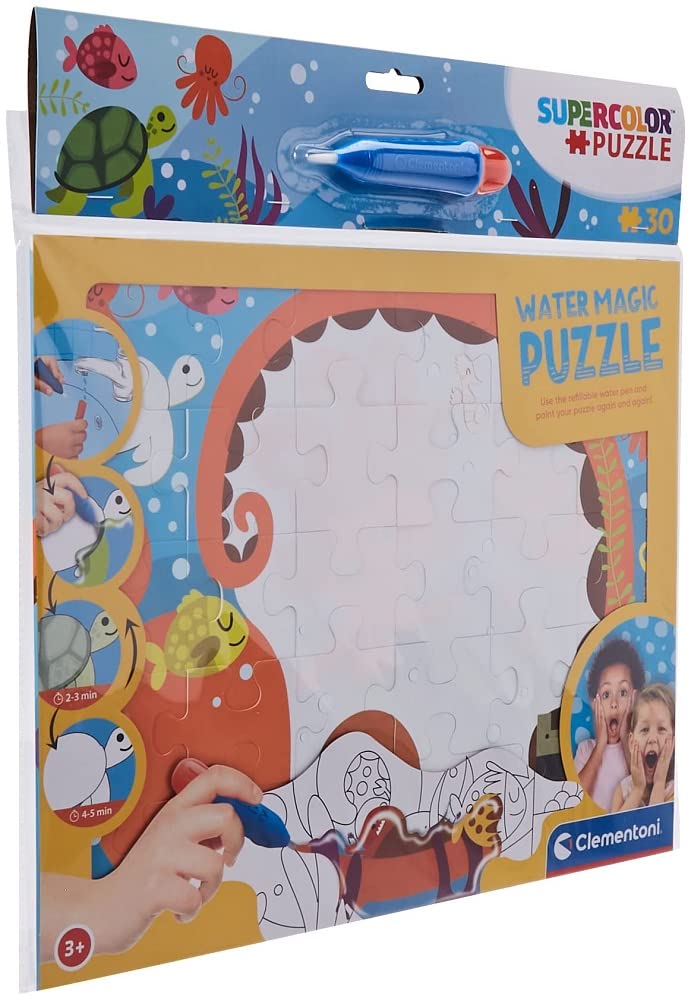 Clementoni 22709 Water Reveal Deep Sea-30 Pieces-Jigsaw Puzzle for Kids Age 3, Multicoloured