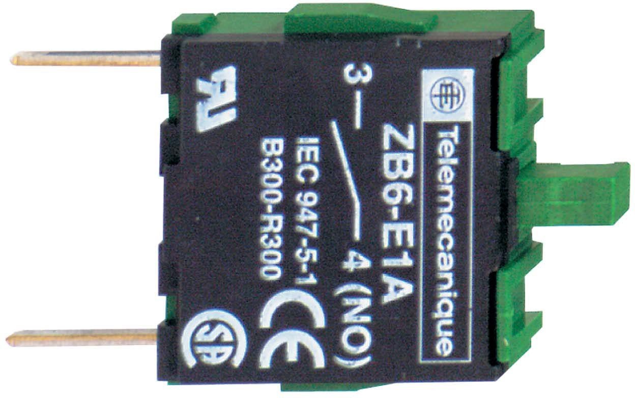 Schneider Electric ZB6E2A Contact Block 1NC, Single Contact Block For Head Ø16 1Nc Pins For Pcb
