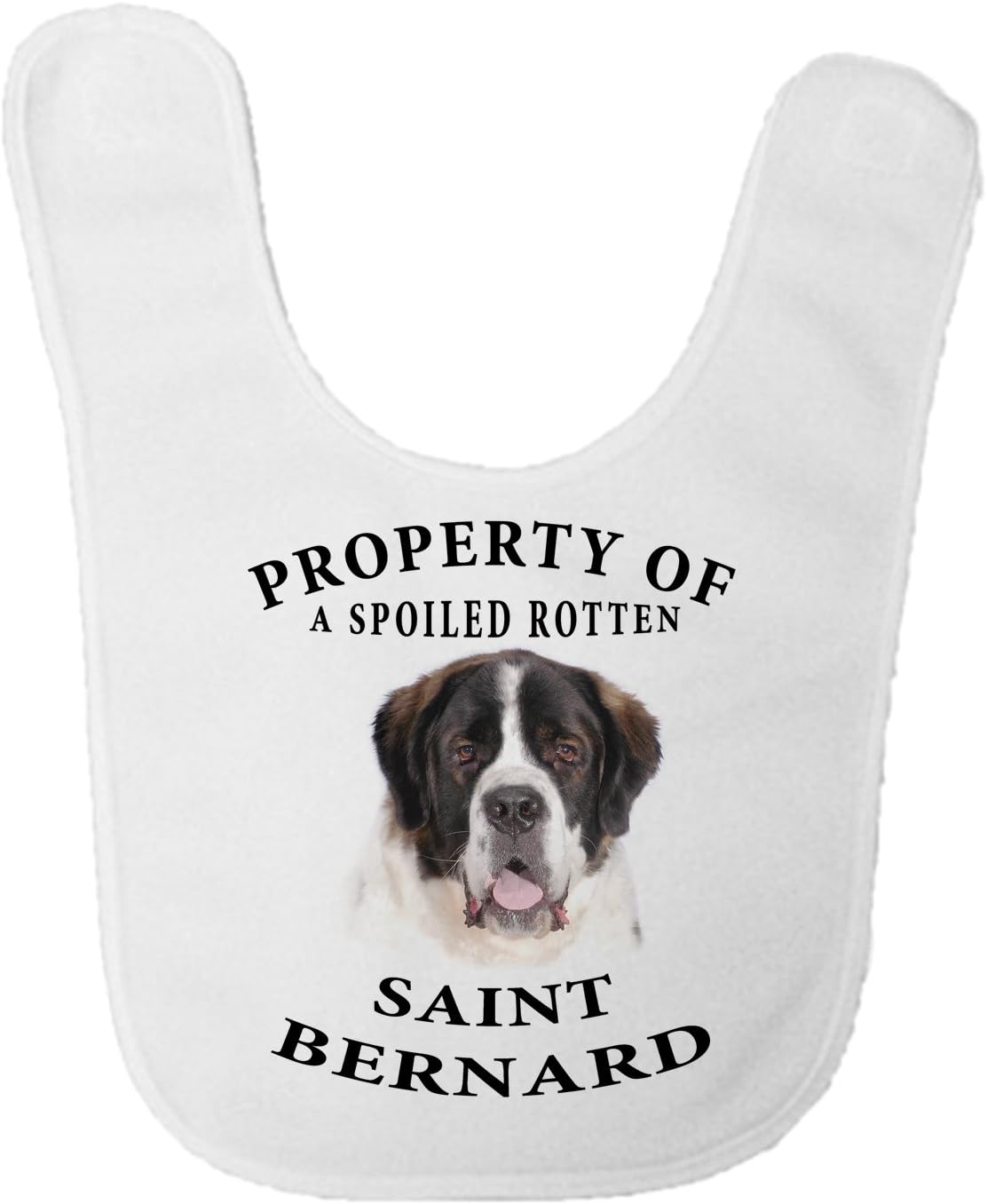 Saint Bernard Property 100% Polyester Fleece Infant Baby Bib