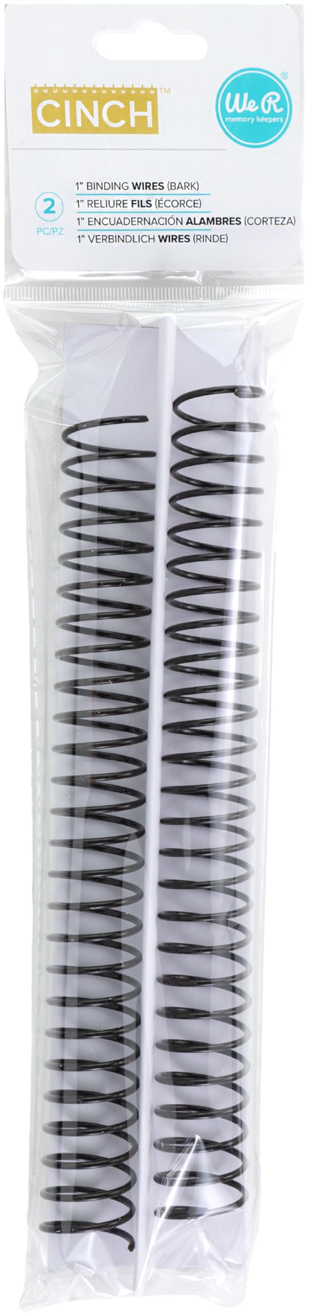 We R Memory Keepers Cinch Spiral 1"X12" 2/Pkg-Bark