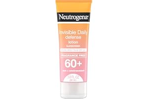 Neutrogena Invisible Daily Defense Fragrance-Free Sunscreen Lotion, Broad Spectrum SPF 60+, Oxybenzone-Free & Water-Resistant