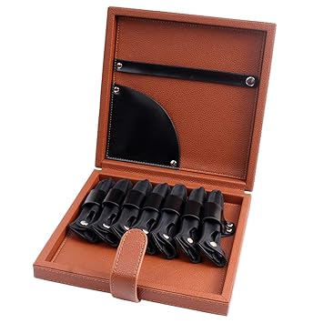 Amazon Com Hairdressing Barber Real Leather Hair Scissors Case