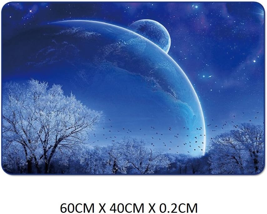 LL-COEUR XXL Computer Laptop Mouse Pad Gaming Play Mat Starry Sky Office Desk Mat (600 x 400 x 2 mm), Blue - Image 3