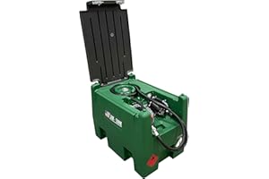 AM-Tank Portable Diesel Only Fuel Storage with 12V Pump, Auto Nozzle & Hose, 58 Gallon - Heavy-Duty Polyethylene Transfer Container for Truck Bed, On-Site Refuel & Equipment Fueling