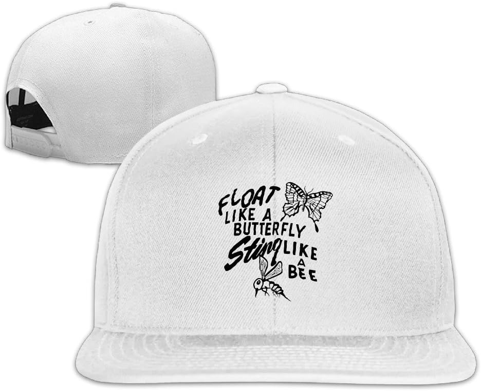 MARSOPHCK Float Like A Butterfly, Sting Like A Bee Men's Flat Baseball Cap