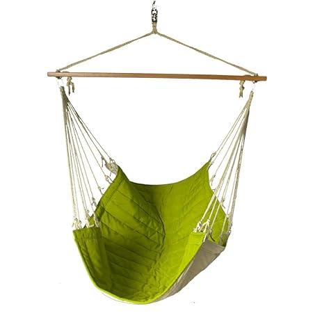 Slack Jack Quilted Fabric Swing (Green and White)
