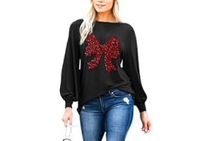 PESION Womens Casual Bishop Sleeve Blouse Boat Neck T-Shirts Tunic Tops