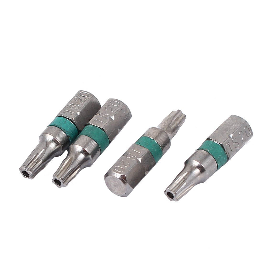 Sourcingmap 25mm x 6.3mm TS20 Magnetic Torx Security Screwdriver Bit 4 Pcs