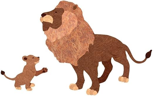 Amazon Com My Wonderful Walls Lion And Lion Cub Sticker Decal Set For Jungle Safari Room Decor Brown Beige Home Kitchen