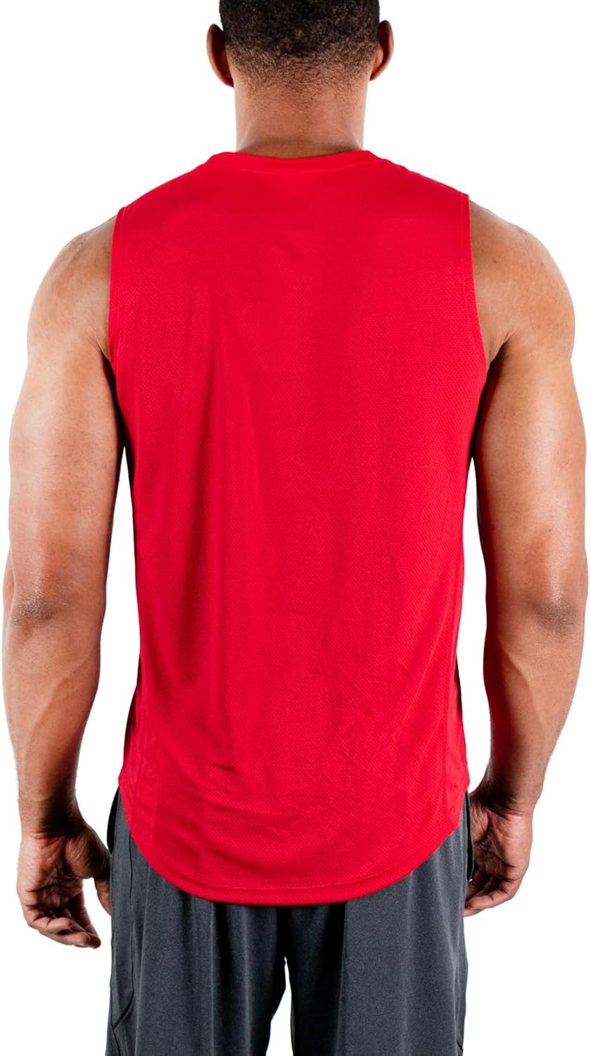 DEVOPS 3 Pack Men's Muscle Shirts Sleeveless Dri Fit Gym Workout Tank Top: Clothing