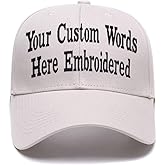 Custom Embroidered Baseball Hat Personalized Adjustable Cowboy Cap Add Your Text