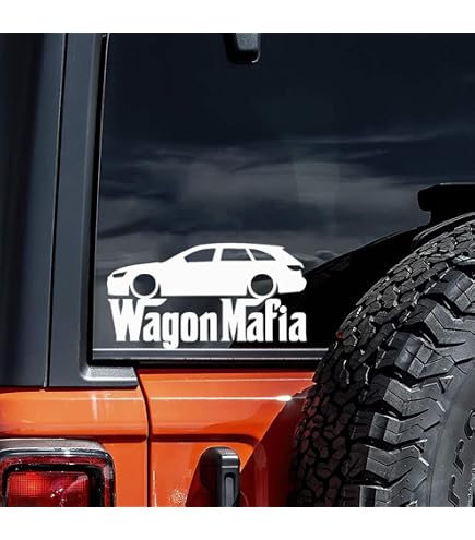 Dadwagon Vinyl Decal Sticker - Funny Wagon / Subaru / 4-Door Sedan Honda Subie
