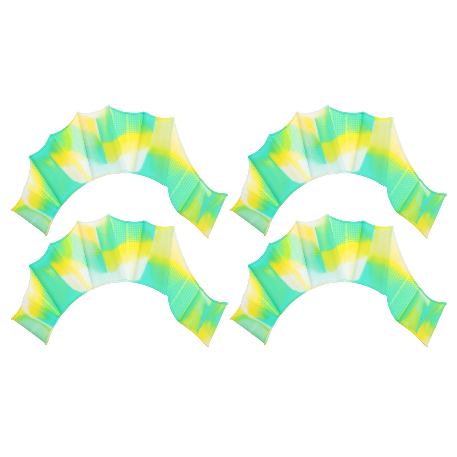 PATIKIL Silicone Swimming Gloves, 2 Pair Webbed Swim Gloves Finger Frog Type Water Resistance Gear Paddle Fins for Aquatic Training, Blue Tone, L