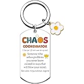 Work Valentines Gifts Chaos Coordinator Gifts for Women Supervisor Gift Keychain Best Boss Gift for Bosses Lady Manager Coworker Boss's Day Work Anniversary Christmas Chaos Coordinator Keyring