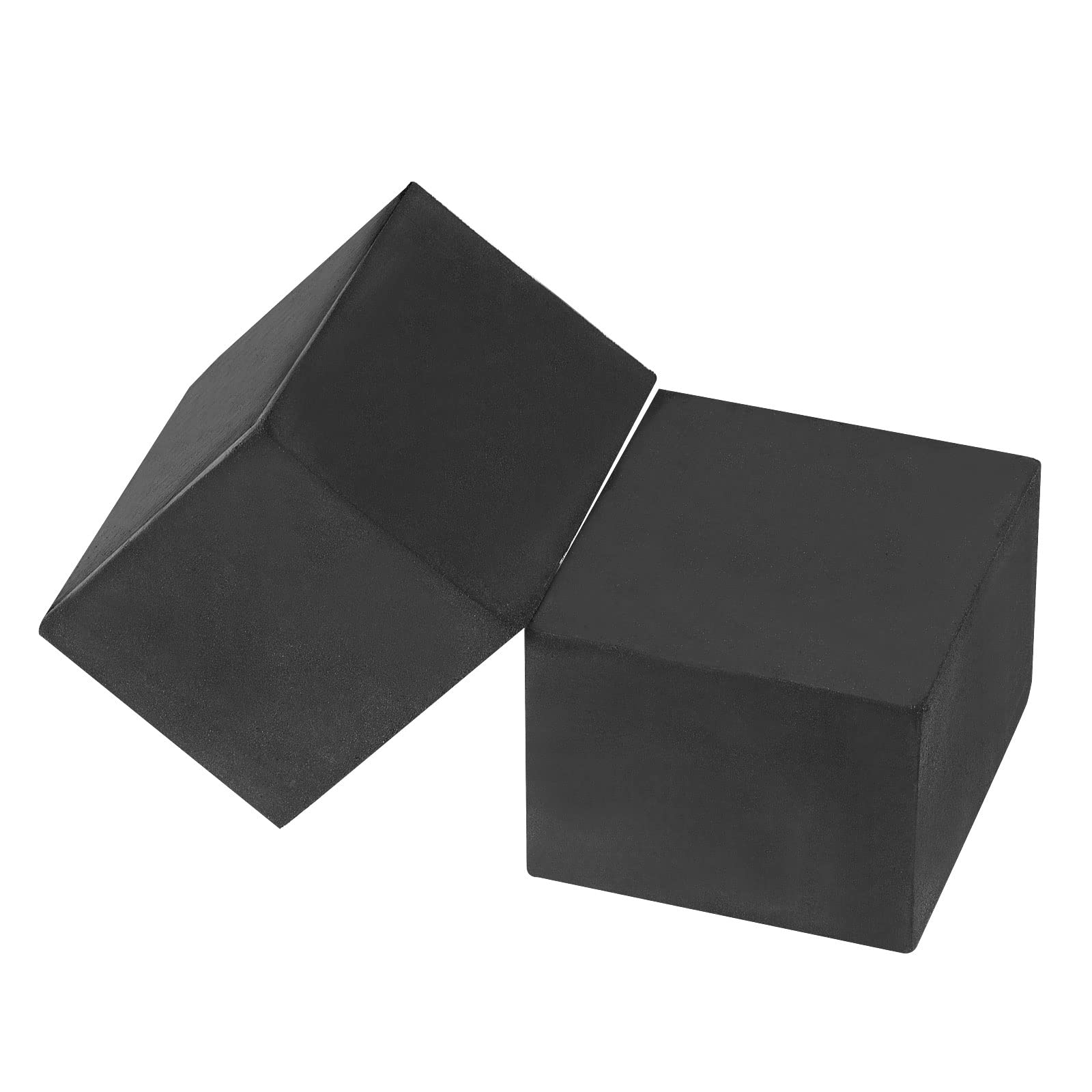 PATIKIL Plant Pot Feet 2x2x1.6 Inch, 6 Pack Invisible Riser Rubber Square for Outdoor Garden Patio Deck Flower Planters, Black