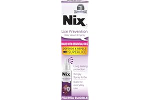 Nix Lice Prevention Daily Leave-In Spray for Kids, Long-Lasting Protection, Repels Superlice, 6 Fl Oz