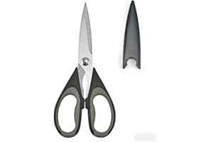Multipurpose Kitchen Shears, Stainless Steel Scissors with Ergonomic Soft Grip Handles, Dishwasher Safe for Cooking and Home 