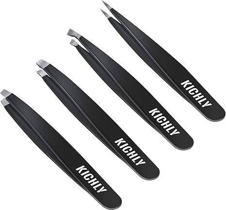 Professional Stainless Steel Tweezers Set 4 Piece Precision