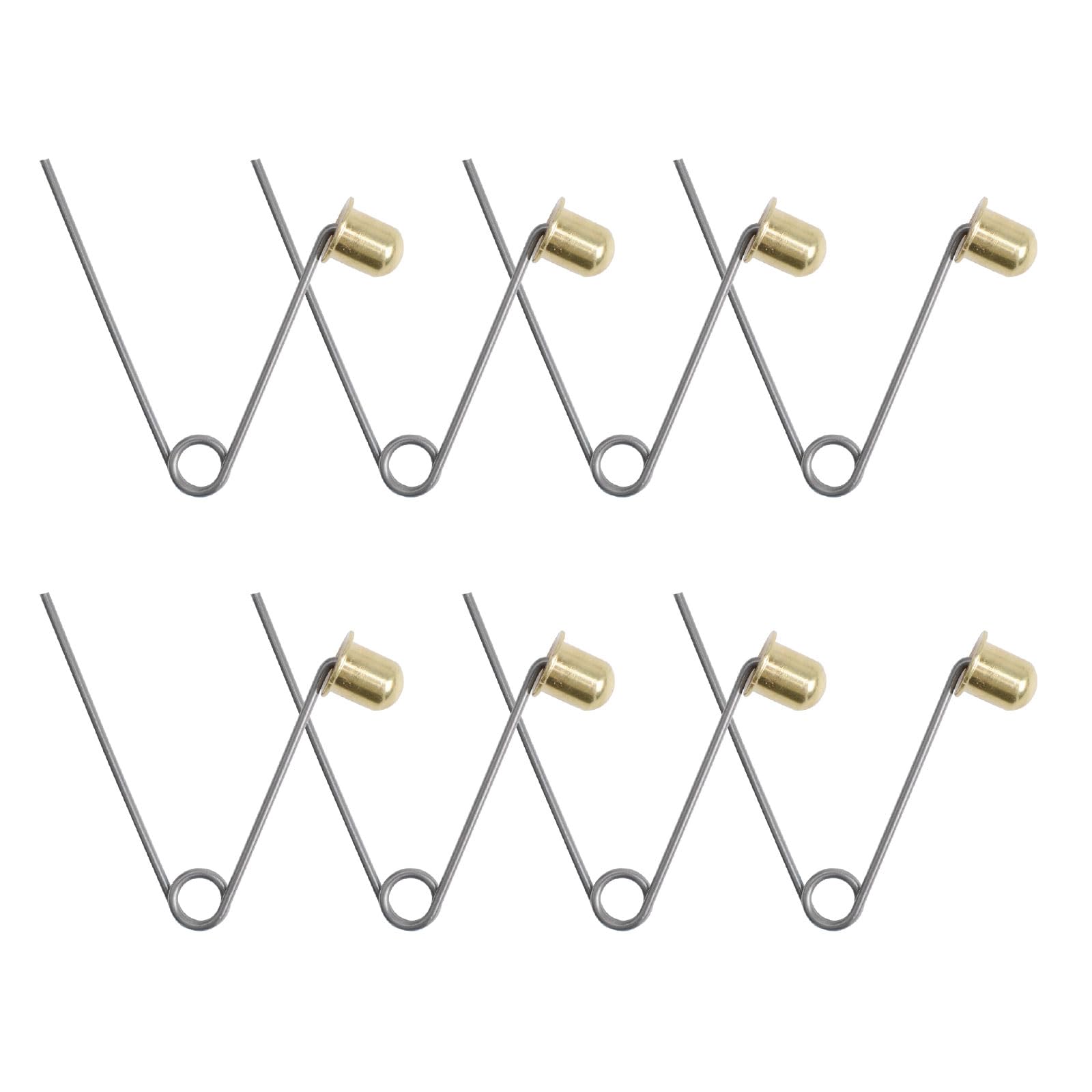 INCREWAY Tent Pole Clips, 8PCS Kayak Paddle Spring Snap Clips, Carbon Steel Tent Pole Push Button Spring Clips for Camping Kayak Paddle Tent Pole, 8mm Button