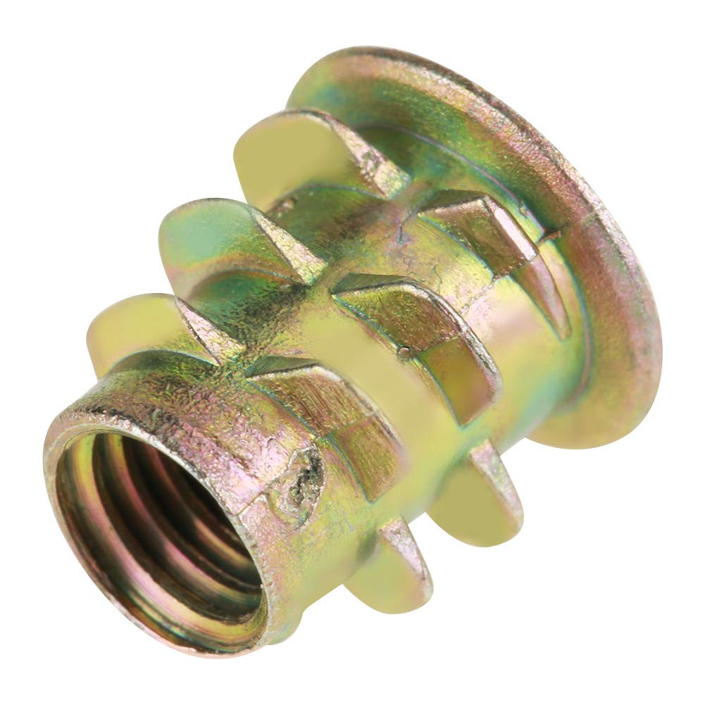 50pcs Nuts Type Threaded Hex Drive Head M5*10mm Zinc Alloy Wire Furniture Hex Socket Screw for Wood Insert Assortment Kit Nut