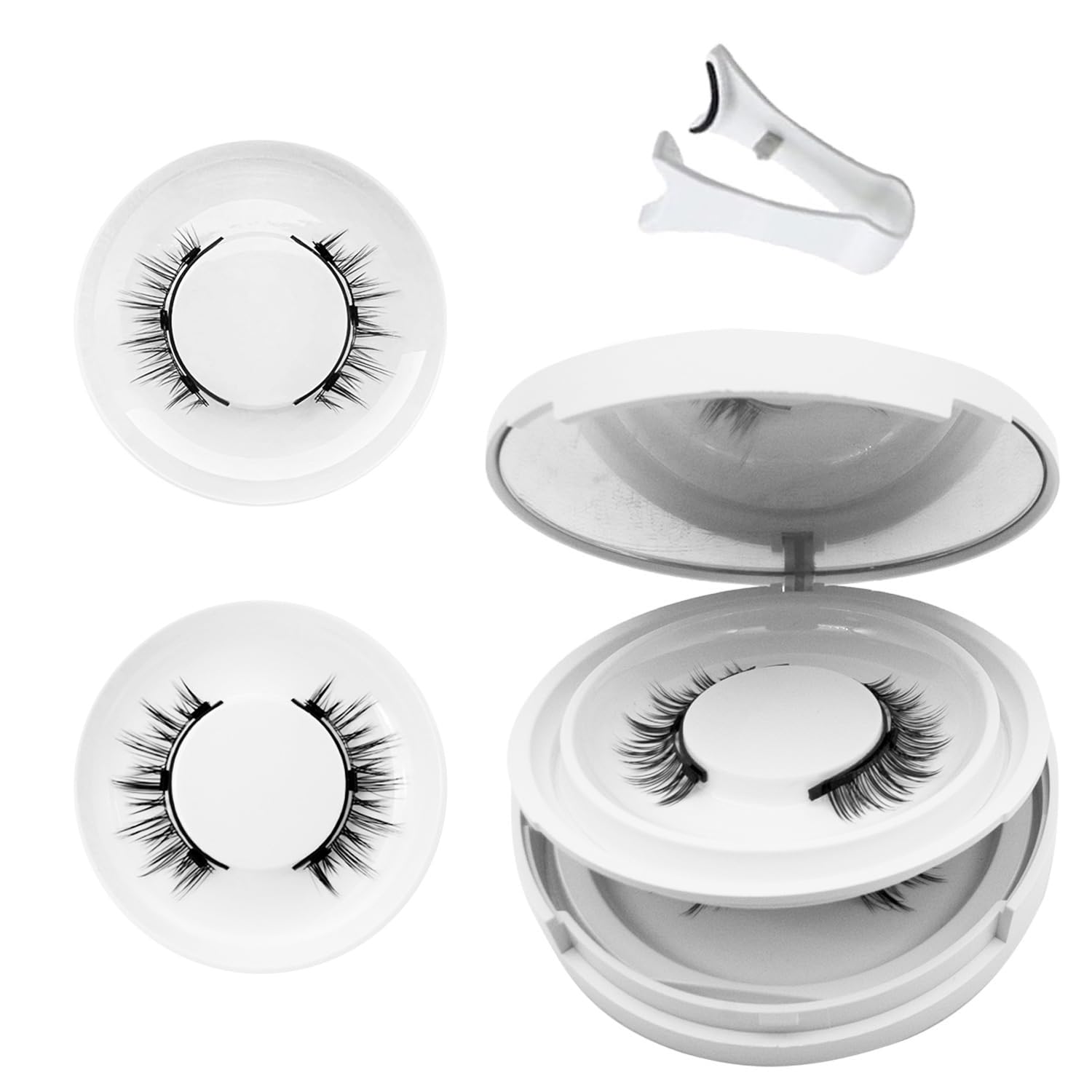 Photo 1 of Meylora Magnetic Eyelashes with Applicator, Reusable Magnetic Lashes without Eyeliner or Liner,Natural Look No Glue Needed for Women Daily Use(Simple+Iris)
