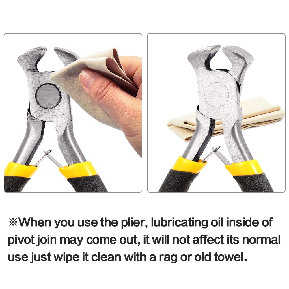 SPEEDWOX Duck Bill Fine Pliers Flat Nose Pliers for Jewelry Making Long Reach 5 Inches Mini Precision Smooth Flat Jaws Non-Slip Damping Handles Small Pliers Jewelry Repair Crafts Tools