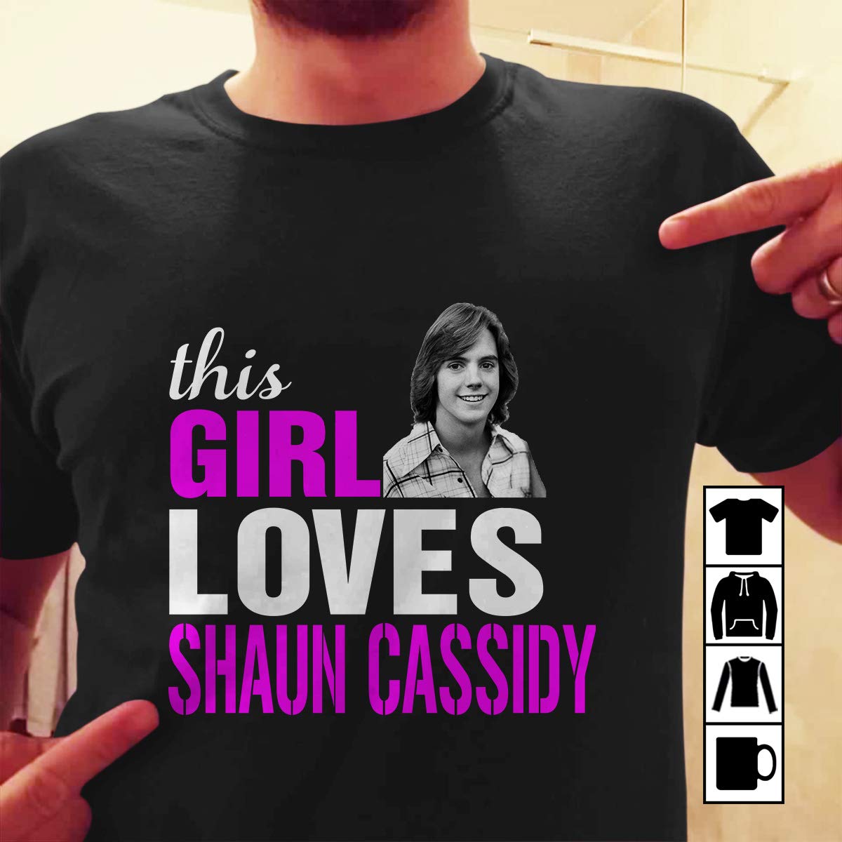 Shaun Cassidy Girl This Girl Loves Shaun Cassidy T Shirt For Kitilan