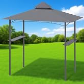 8' x 5' Grill Gazebo Outdoor BBQ Canopy Gazebo for Patio Yard Garden