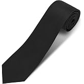Puistr Men's Tie Pure Color 3.15" (8CM) Necktie Black Ties For Men | Plain Necktie for Formal Business Wedding