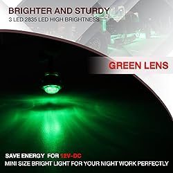 TMH 20 Pcs 3/4 Inch Round Green LED Small Bullet