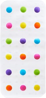 Munchkin Dandy Dots Non Slip Bath Mat 77x36cm Colourful Anti Slip Suction Cups