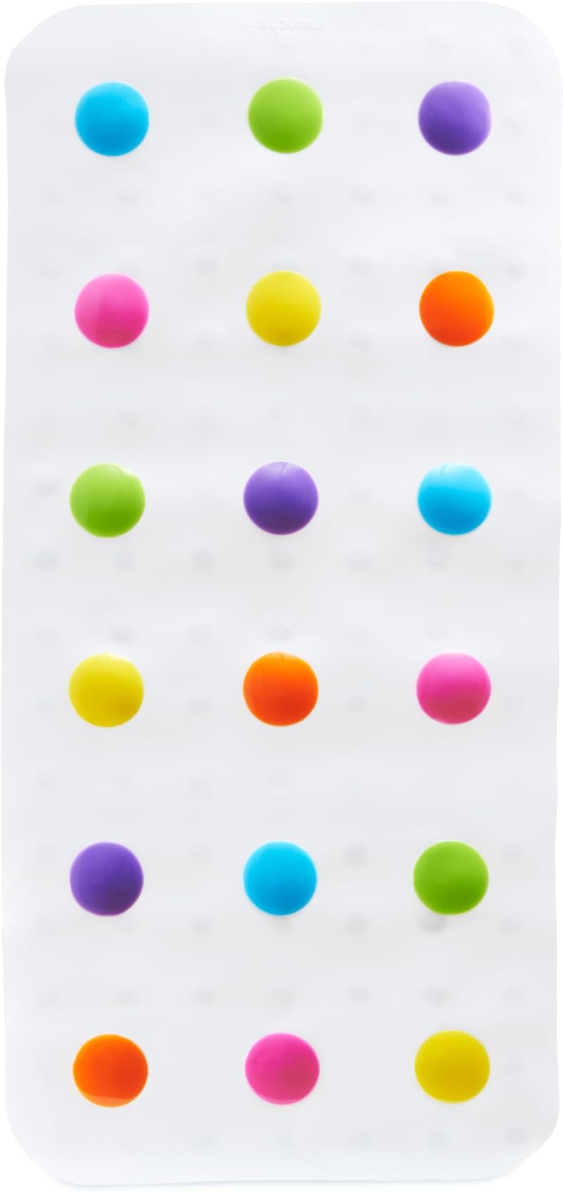 Munchkin Dandy Dots Non Slip Bath Mat 77x36cm Colourful Anti Slip Suction Cups