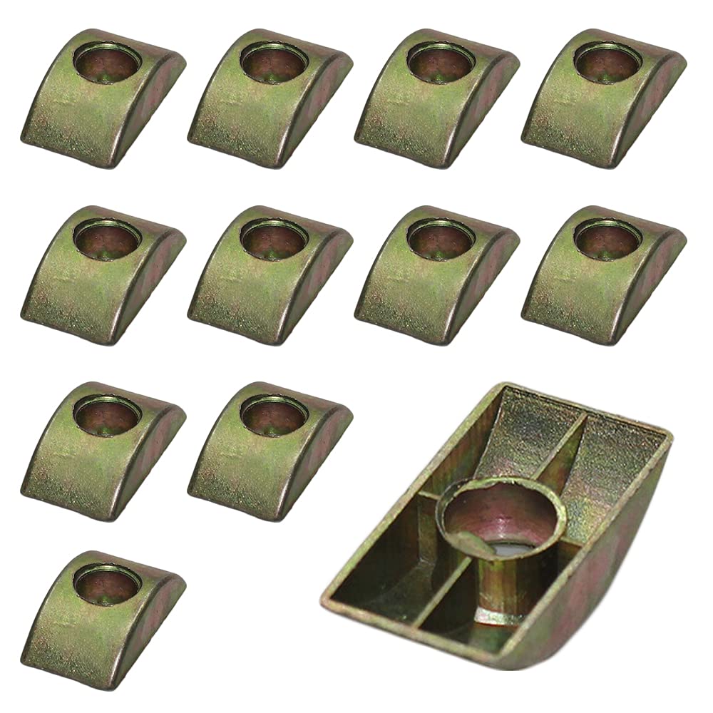 20 Pcs Half Moon Spacer Alloy Furniture Nut Spacer 8mm Hole Dia Bronze Tone Spacer for Connect Furniture