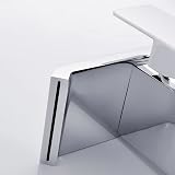 Funime Waterfall Basin Tap Chrome Brass Square Mixer Sink Faucet UK Fittings view 4