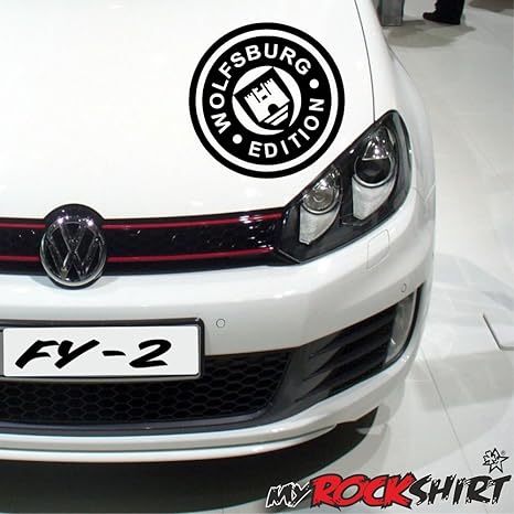 Wolfsburg Edition 20 cm Aufkleber Autoaufkleber Auto Tuning Sticker Aufkleber mit Montage Set inkl. 'Estrellina-Montage-Rakel