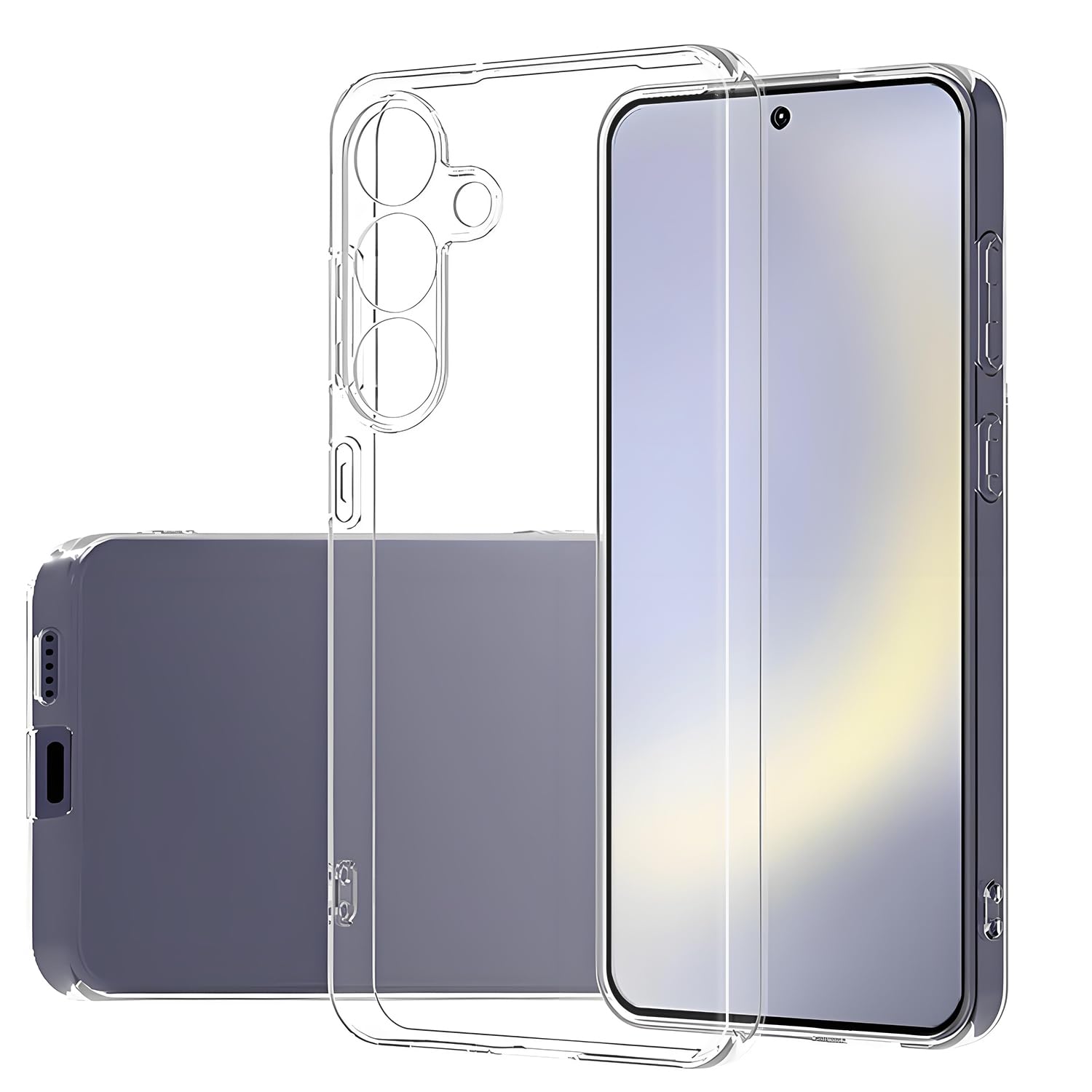 Photo 1 of TENOC Phone Case for Samsung Galaxy S25+ Plus, Clear Case Shockproof Protective Bumper Slim Cover