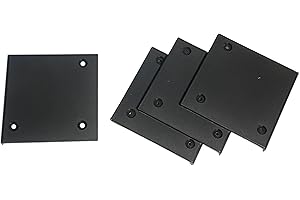 TRAILERFIX RV Camper Slide Out Corner Cover Cap, 4 ¾ X 4 ¾ Inch Extrusion Plate, Heavy Duty Weather Resistant Plastic, Travel Trailer Slide-Out Protection and Trim Protector, Black, Set of 4