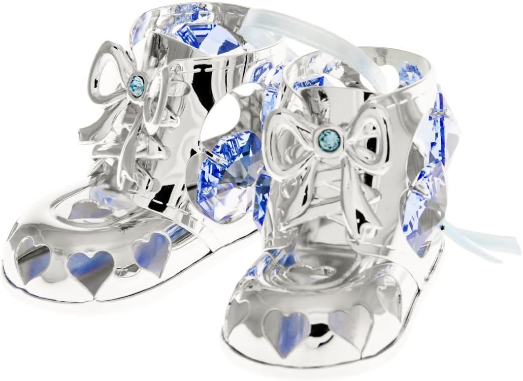 swarovski baby booties