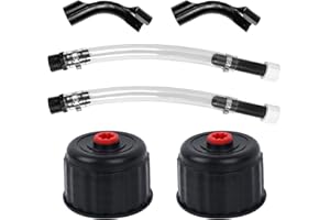 EINDER Racing Fuels Filler Hose & Cap Kit, 5.5 Gallon Replacement Cap for VP Racing Fuel Jug, Racing Fuel Jug Hose with Bender for VP Racing Fuel Jugs, Jegs Jugs, LC2 Jugs - 2 Pcs