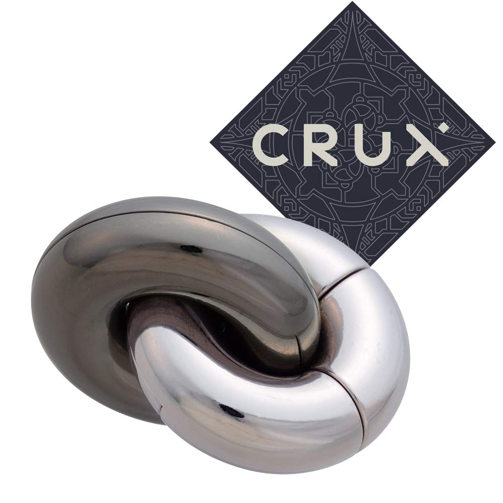 Hanayama Cast Donuts Puzzle - Level 4 of 6 - Fairly Hard - Includes Crux Sticker