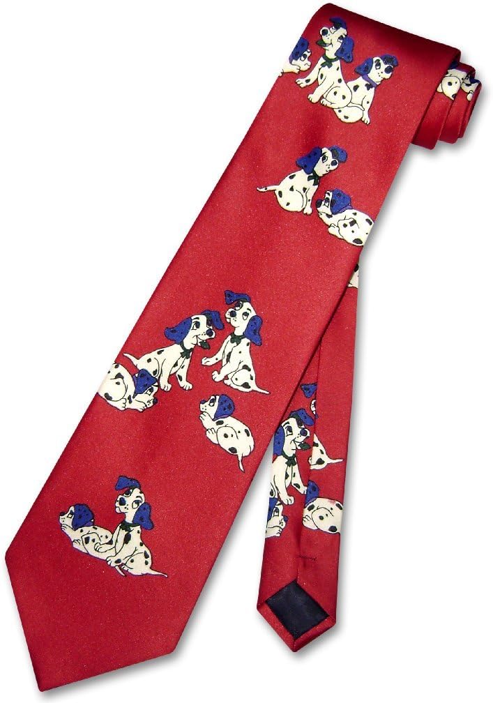 NeckTie Little Dalmations Puppies Dogs Red Men's Neck Tie