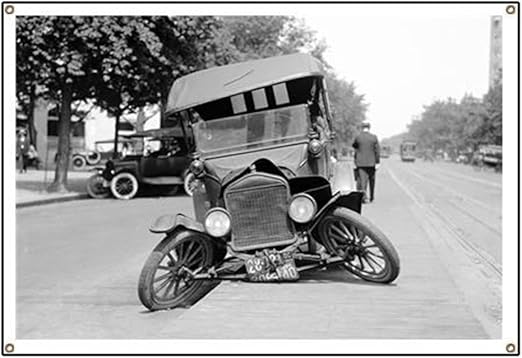 Amazon Com Cafepress Crashed Ford Model T Vinyl Banner 44 X30