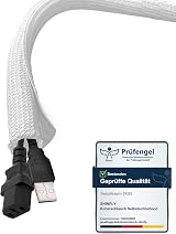 shinfly Cable Sleeve 6mm x 3m White for 1–2 Cables or Single Cable view 1
