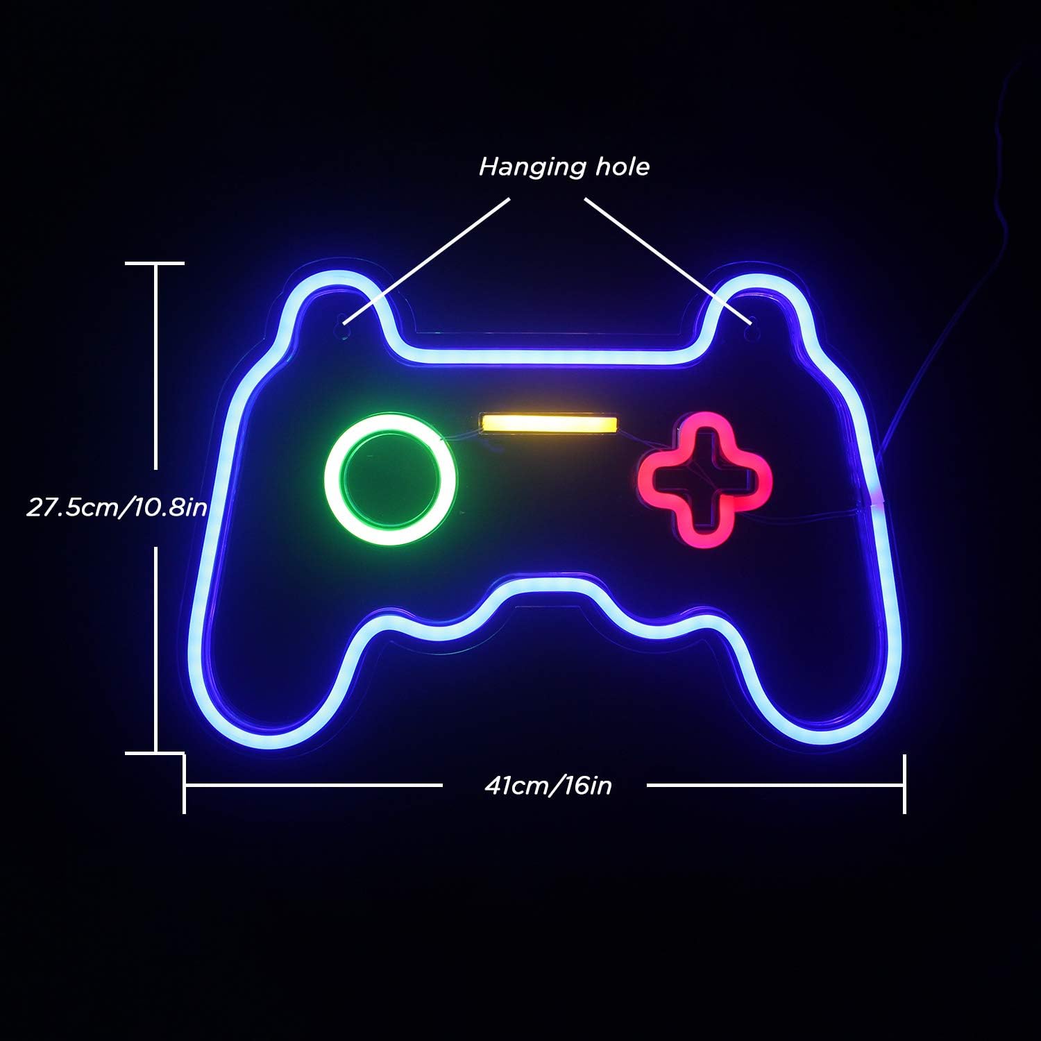 ineonlife Game Neon Sign for Gaming Wall Decoration,Blue Gaming LED Neon Light Sign - Image 3