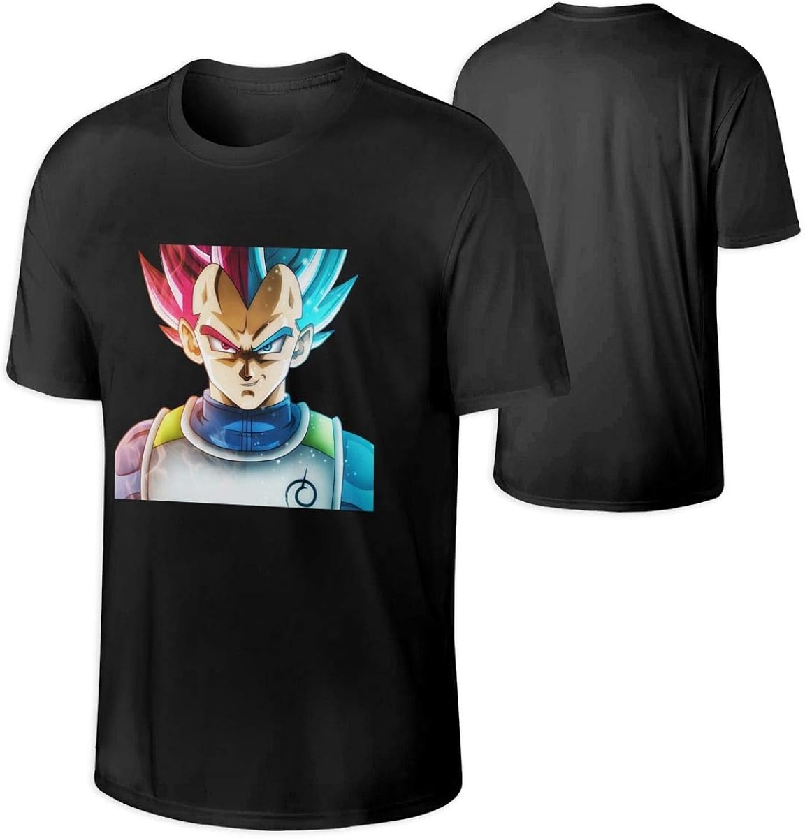 Man's Dragon Ball Z Vegeta Tshirts 5XL Black Clothing