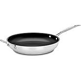 Cuisinart 722-30HNS Chef's Classic Stainless Nonstick 12-Inch Open Skillet with Helper Handle