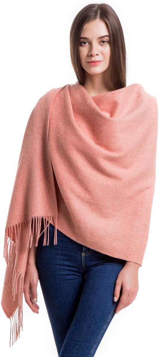 Cashmere Wrap Shawl Stole for Women, Winter Extra Large(79in x 28in) Wool Scarf